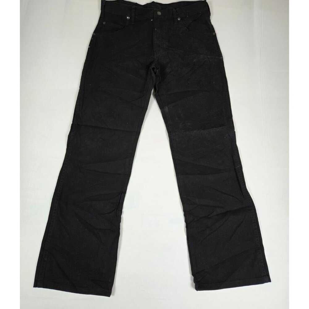 Genuine Dickies Men 32x28 Black Cotton Canvas Straight Leg Work Pants - Picture 2 of 4